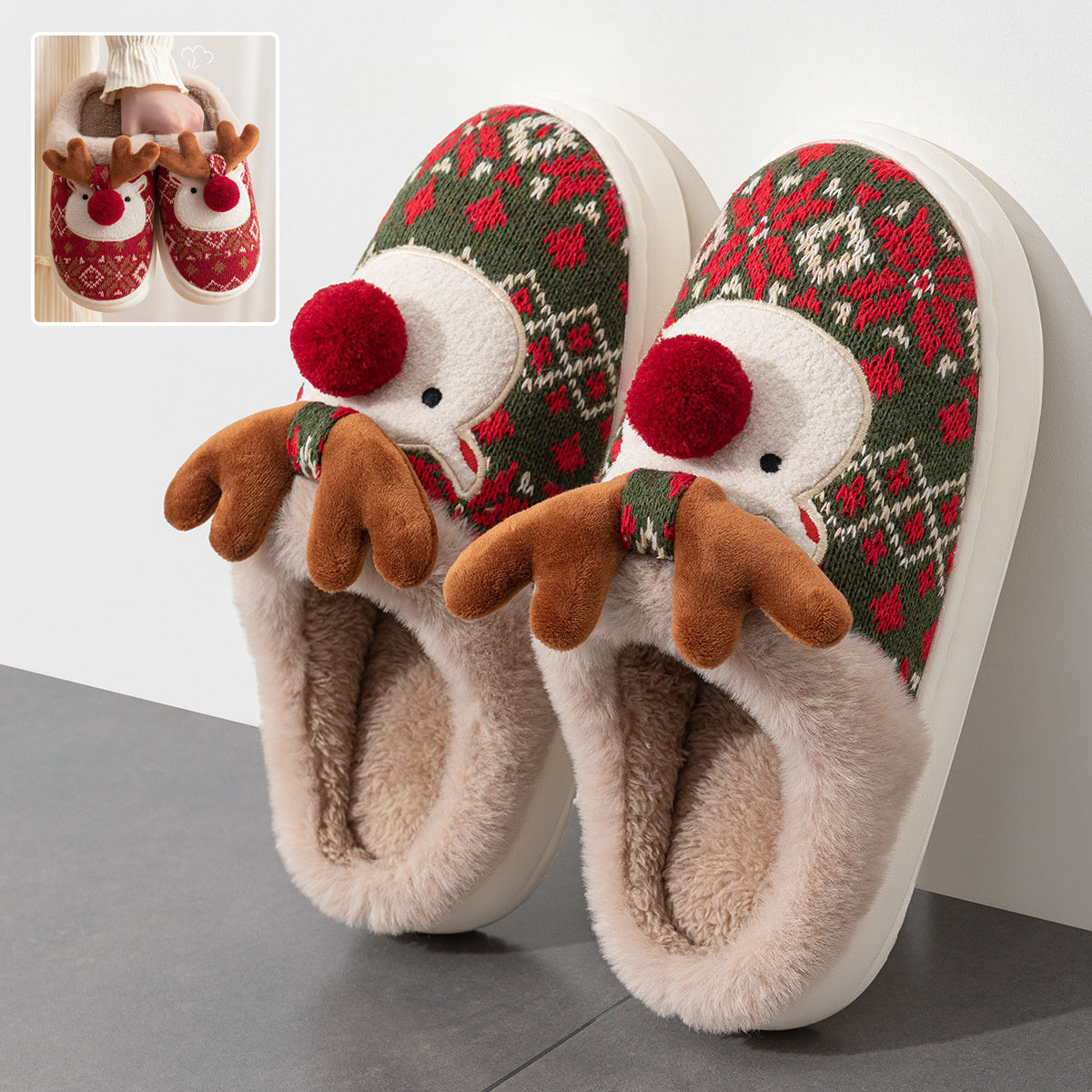 Women's Open Toe Memory Foam Slippers - Soft Flannel House Slippers With Non-Slip Sole