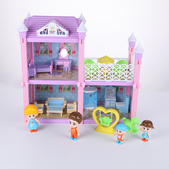Children's Building Blocks Assembled Play House, Kids' Toys, Gorgeous Villa, Princess Bungalow