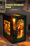 DIY Cottage Magic Theme Book Stand, Creative Hand-assembled Miniature Building Model Birthday Gift