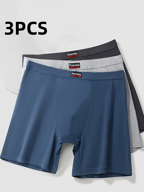 3-Pcs Set, Men's Trunks, Daily Use Comfortable Underwear