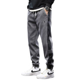 Fleece Lined Padded Warm Keeping Track Sweatpants, Loose Casual Pants