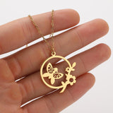 INS Light Luxury Personality, Cute Cartoon Animal Pendant Necklace