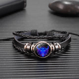 Zodiac Constellation Bracelet, Braided Design Bracelet for Men, Women, and Kids