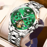 Luxury Men's Hollow Automatic Mechanical Waterproof Tide Watch