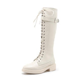 Women's Long High Boots, Flat Big Size Shoes