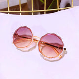 Children’s Vintage Round Sunglasses with Wave Frame
