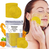 Turmeric Exfoliating Excess Oil Cleansing Pads, Compressed Facial Sponges, Skin Care Tools for Face Clogged Pores