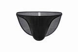Men's Thin Ice Silk Underwear, U-convex Micro Sheer Briefs (Pack of 2)