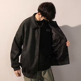 Men's Autumn Winter Suede Bomber Coat, Autumn Top Jacket