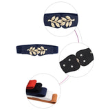 Waist Elastic Belt for Decorative Dress, A Sweet Pair of Buckles