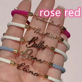 Personalized Name, Colorful Rope Chain Bracelet, Adjustable Hand Jewelry for Girls