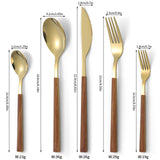 Stainless Steel Cutlery with Wooden Handle