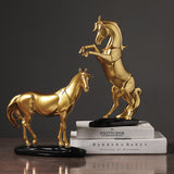 Bronze Horse Head Sculpture – Resin War Decor for Home & Office