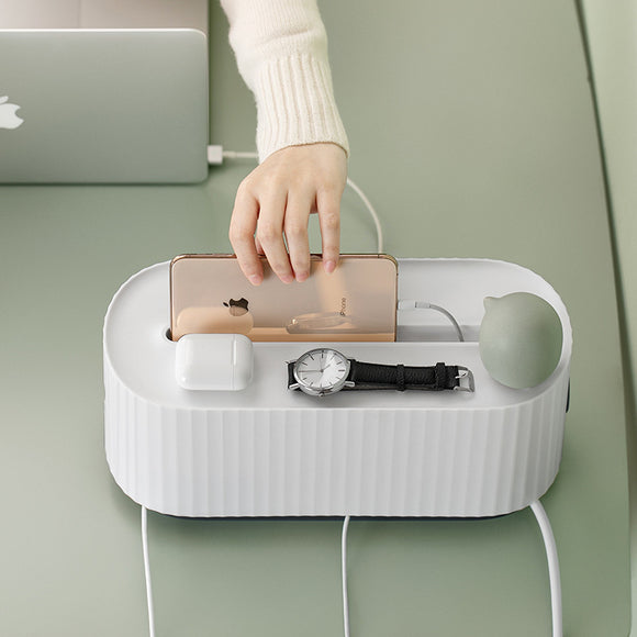 Power Strip Wire Case, Cable Storage Box, Anti Dust Charger Socket Organizer, Network Line Storage Bin, Charger Wire Management