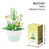 Potted Building Blocks, Assembled with Micro Particles, Toy Decoration Accessories