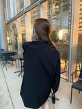 Women's Wide-shoulder Suit, Back Slit Profile Jacket