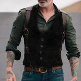 European and American, Casual Solid Color Men's Vest