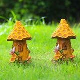 Resin Solar Decoration Tree House, Outdoor Garden Lawn Lamp