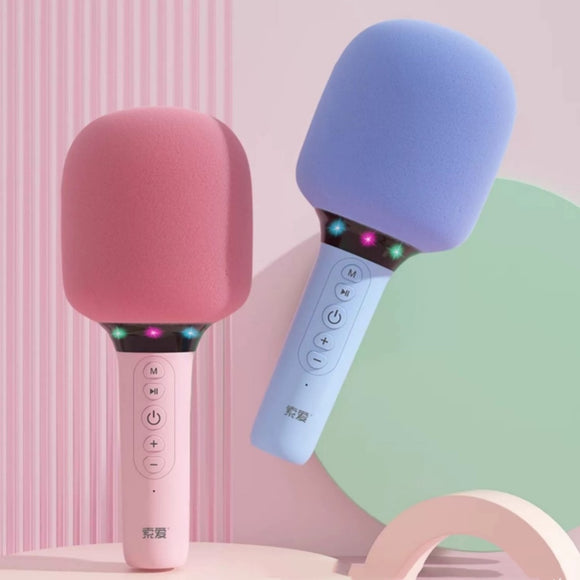 Audio Integrated Microphone, Children's Handheld Karaoke Bluetooth Loudspeaker