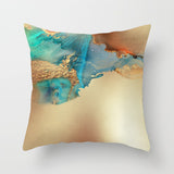 Nordic Watercolor Gold Foil Texture Printing Pillowcase or Cover