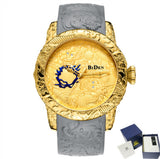 Men's Watches, Fashion 3D Engraved Dragon Relogio Masculino Luxury Top Brand Quartz, Waterproof Sports Male Clocks