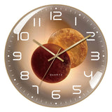 4K Curved High Transparent Glass, Creative Decorative Wall Clock