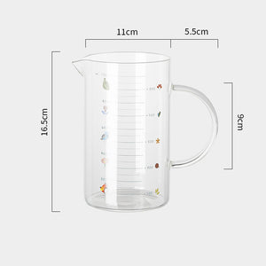 Large-capacity Garden Measuring Cup Kitchen Baking Measuring Tool with Graduated Glass