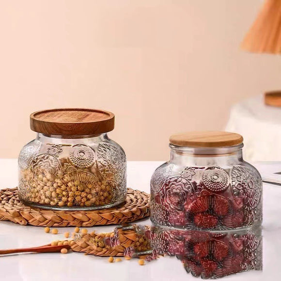 Glass Storage Jar, Snack Tea Household Sealed Bottles