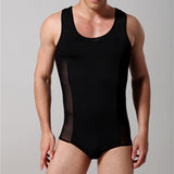 Men's Ice Silk Mesh Underwear, Transparent Fashion Bodysuit
