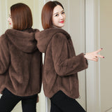 New Winter Thick Fur-lined Hooded Coat, Small Jacket