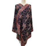 Classic Cashmere-like Jacquard Paisley Tassel Scarf