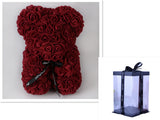 Valentine's Day Gift Rose Bear, Eternal Flower Rose Teddy Bear, PE Foam Toy for New Year's Eve
