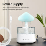 USB Humidifier Water Drip Mushroom Rain Cloud Diffuser Water Drop Sound Aroma Lamp for Home