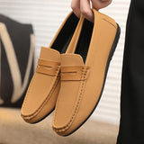 Men’s Solid Color Penny Loafers – Classic Slip-on Casual & Business Boat Shoes