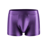 Men's Fashion, Breathable High Shine Spandex, Sports Ice Silk Boxer Briefs
