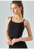 No Feel Slim Yoga Vest, Semi-fixed One-piece Cup, Beauty Back Sling