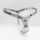Stainless Steel Female Metal Chastity Belt Lock, Catheter Device