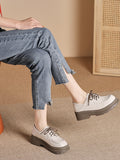 Deep Cut Thick Heel Shoes for Women