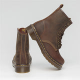 Leather Women's Boots, Vintage Good-year Sewing Shoes