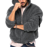 Men's Winter Coat, Double-sided Bejirog Warm Hooded Zipper Casual Jacket