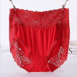 Plus Size Women's Lace Panties – High Waist Floral Lace Briefs (Pack of 2)