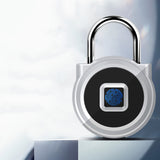 Fingerprint Smart Keyless Lock, IP65 Waterproof Anti-theft Security Padlock, Door Luggage Case Pad Locks