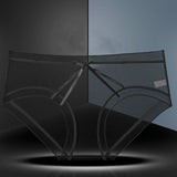 Full Transparent Panties, Women's Mesh Lace, Mid-waist Large Size Undies