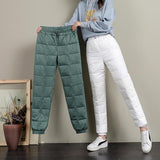 Oversized Straight-fit Down Cotton Casual Pants