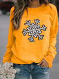 Christmas Creative Letter Print Crew Neck Sweatshirt for Women