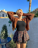 Thread Tights, Sexy Ribbed Square Collar, Sleeveless, Vest Jumpsuit