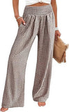 Loose-fit, Ruched, High-waisted, Straight-leg Women's Trousers