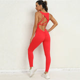 Women's Sleeveless Yoga Jumpsuit – One-piece Stretch Sportswear for Workout, Running & Training
