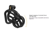 Black Chastity Lock, Breathable Men's Cobra Curve Ring