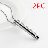 Breathing Necklace, Adjustable Breathing, Pressure Relieve Ornament, Stainless Steel Decompression Jewelry